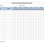 Hotel Room Cleaning Schedule Template