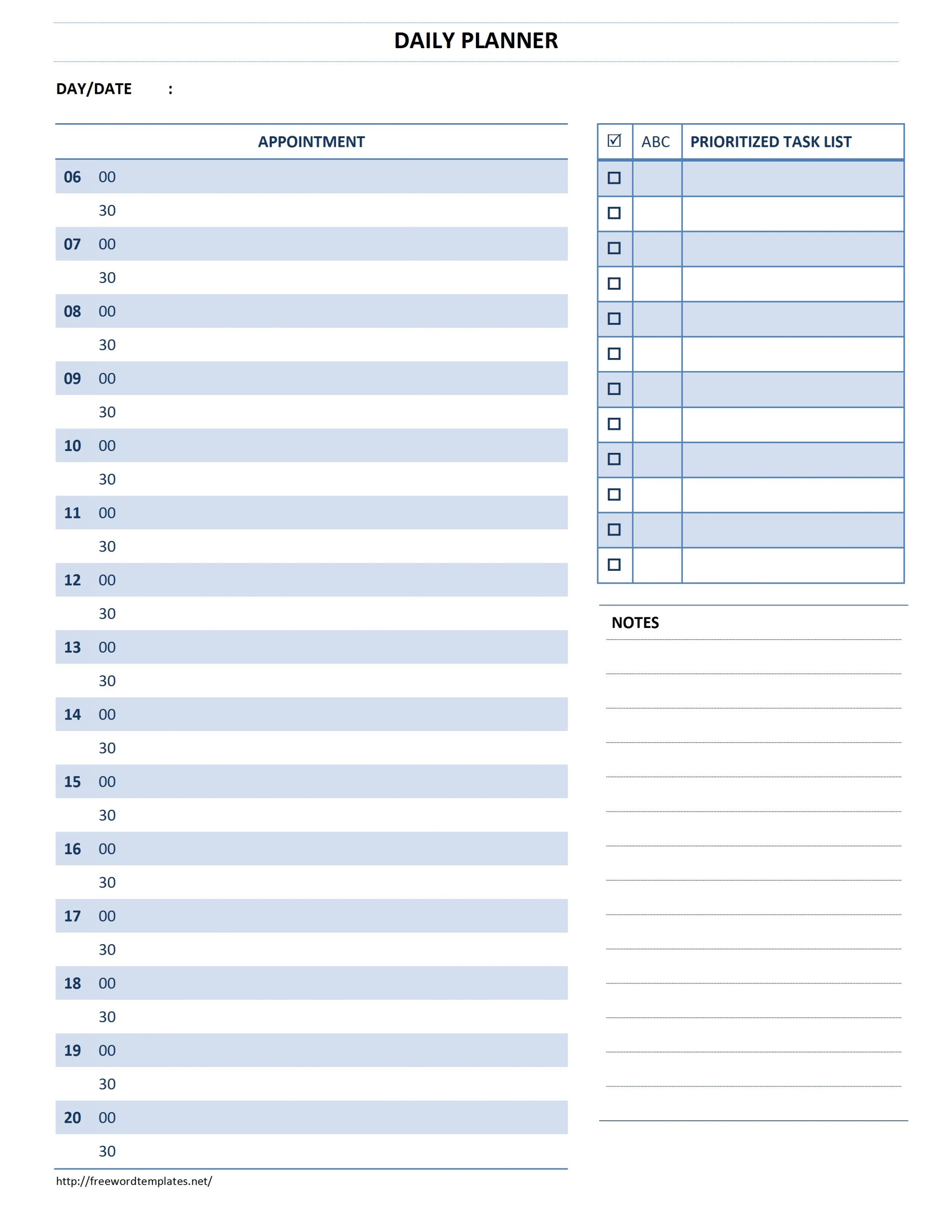Daily Planner Template