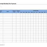 Monthly Membership Fee Payment Template